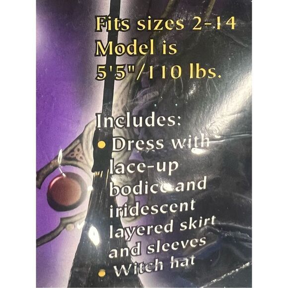 Fairy witch, velvet collection, costume, fun world 2-14 - Picture 3 of 3